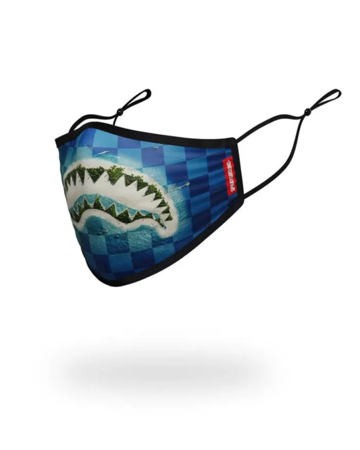 FACE MASKS*Sprayground KIDS FORM FITTING MASK: SHARK ISLAND