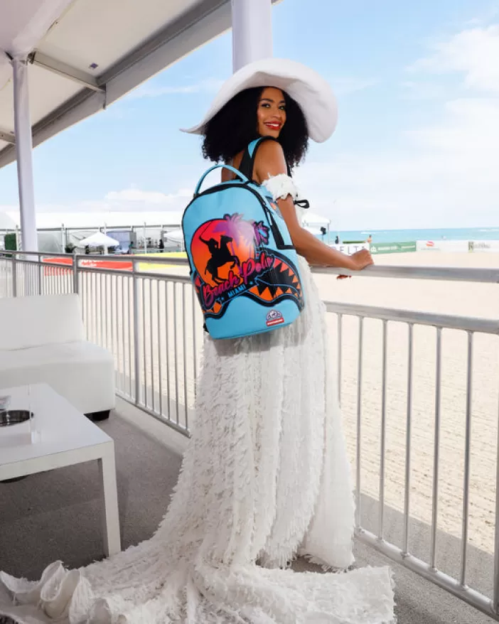 BACKPACKS*Sprayground MIAMI BEACH POLO COLLAB BACKPACK (DLXV-SKY)