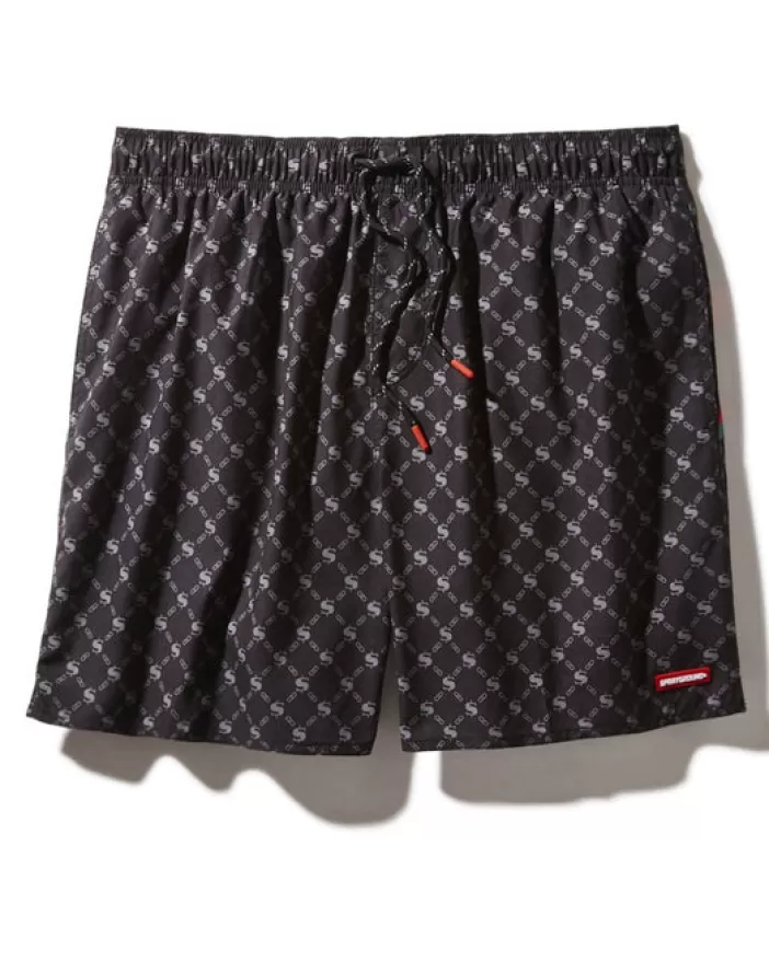 SWIMWEAR*Sprayground MIDNIGHT MONEYGRAM SHOTO SWIM TRUNKS