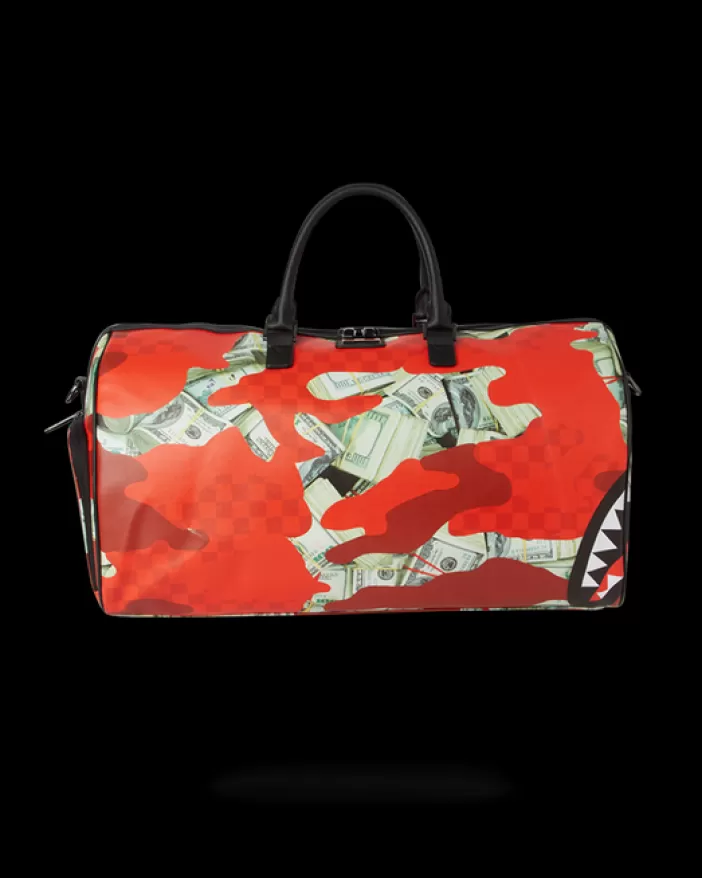 DUFFLES*Sprayground MONEY CAMO (RED) DUFFLE