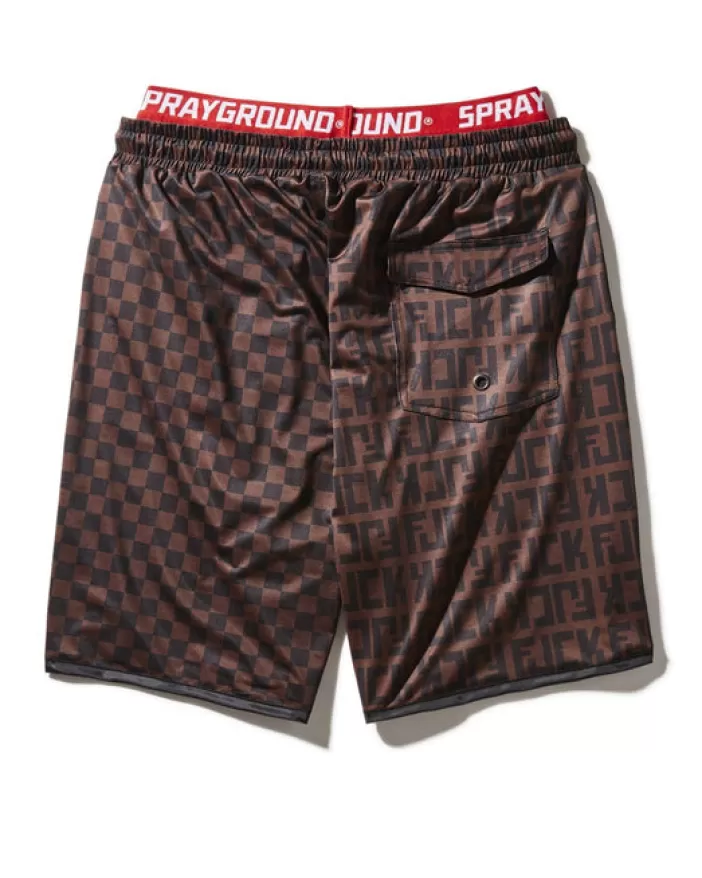 SWIMWEAR*Sprayground OFFENDED SPLIT THE CHECK CORTO SWIM TRUNKS