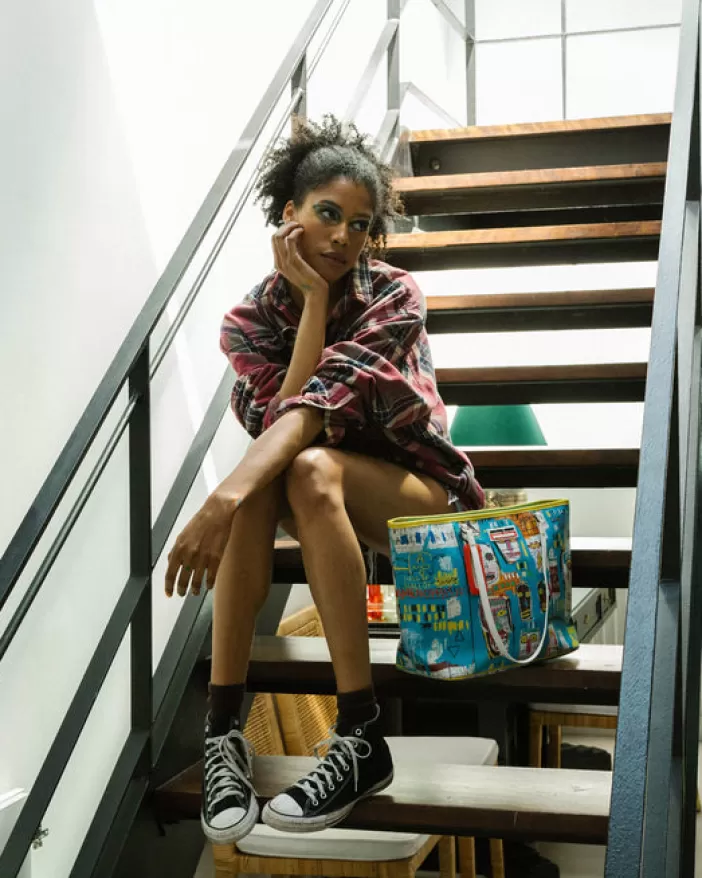 TOTES*Sprayground OFFICIAL BASQUIAT MITCHELL CREW 1983 TOTE