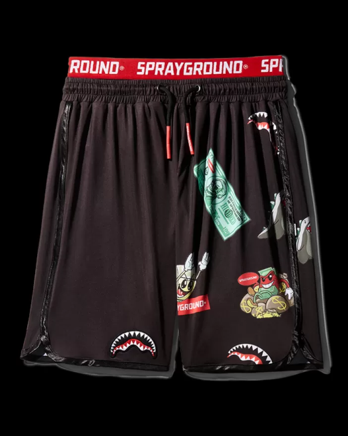 SWIMWEAR*Sprayground PATCH ALL-IN CORTO SWIM TRUNKS (BLACK)