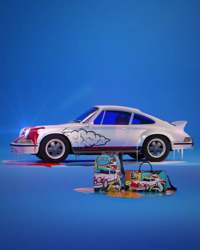 DUFFLES*Sprayground PORSCHE 1972 COLLAB DUFFLE (ONLY 1,911 UNITS MADE)
