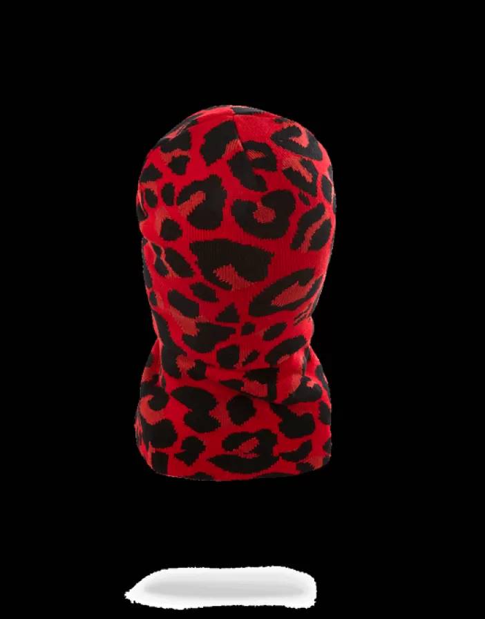 SKI MASKS*Sprayground RED LEOPARD GOLD SHARK MOUTH SKI MASK