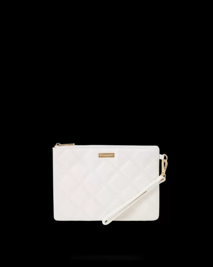 CROSSOVER CLUTCHES*Sprayground RIVIERA LE BLANC GOLD  CHAIN SHARK CROSSOVER CLUTCH