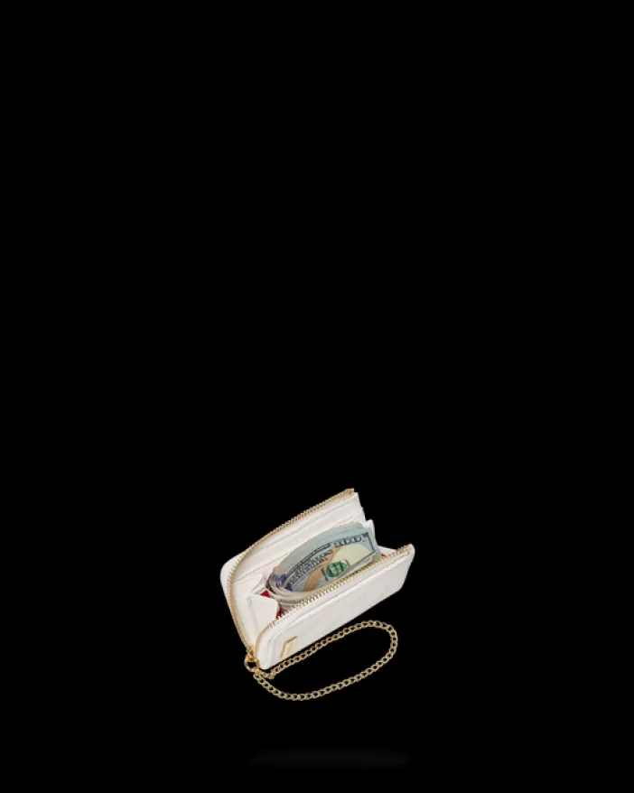 WALLETS*Sprayground RIVIERA LE BLANC GOLD CHAIN SHARK WALLET