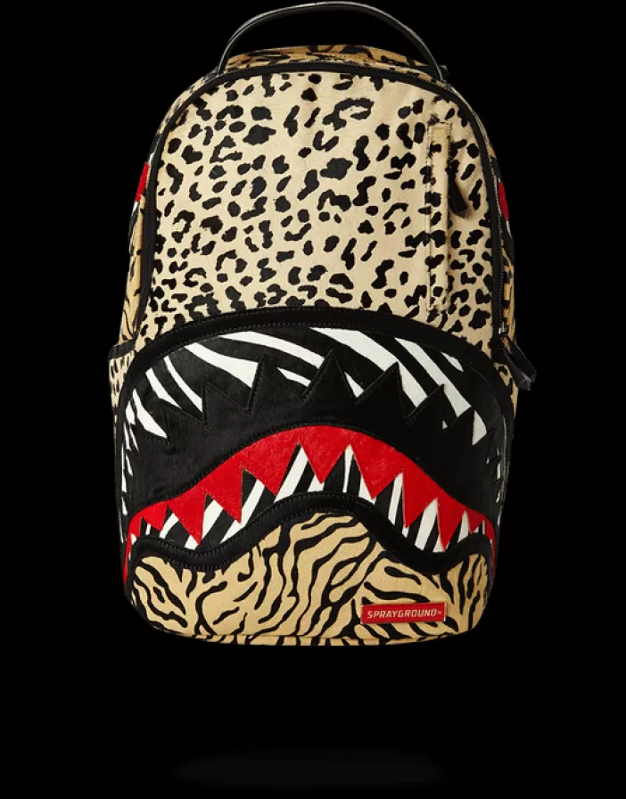 BACKPACKS*Sprayground SAFARI SHARK (PONY HAIR/LEATHER) LIMITED TO 50 PCS