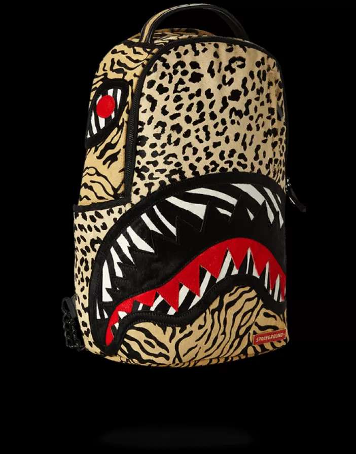 BACKPACKS*Sprayground SAFARI SHARK (PONY HAIR/LEATHER) LIMITED TO 50 PCS