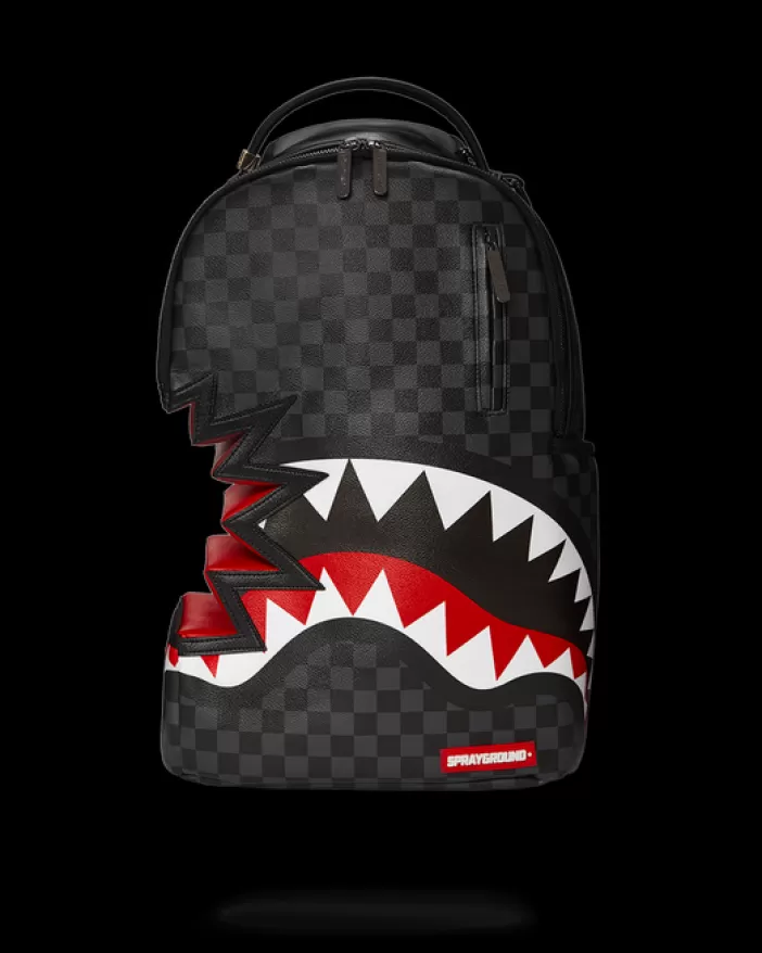 BACKPACKS*Sprayground SHARK BITE SHARKS IN PARIS GRAY BACKPACK (DLXV)