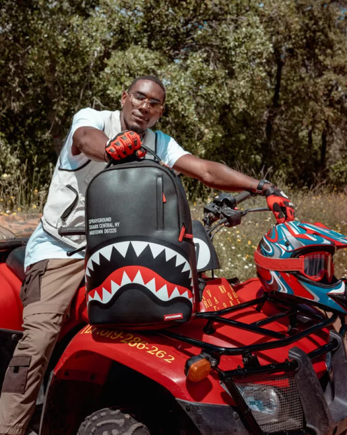 BACKPACKS*Sprayground SHARK CENTRAL (BLACK) (DLXV)