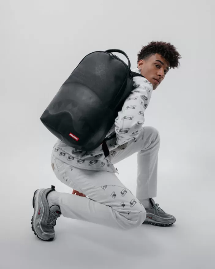 BACKPACKS*Sprayground SHARK CENTRAL (BLK ON BLK) BACKPACK (DLXV)