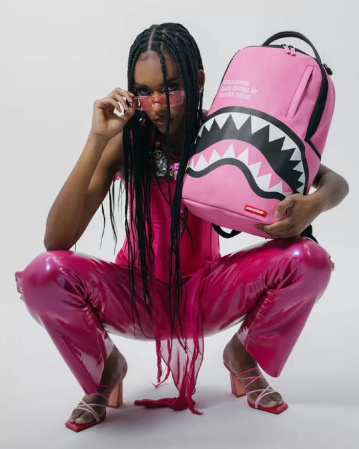BACKPACKS*Sprayground SHARK CENTRAL (PINK) BACKPACK (DLXV)