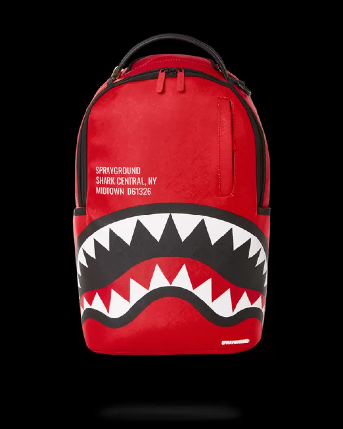 BACKPACKS*Sprayground SHARK CENTRAL (RED) (DLXV)