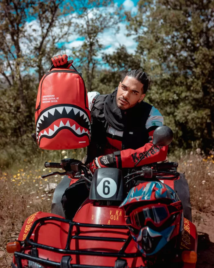 BACKPACKS*Sprayground SHARK CENTRAL (RED) (DLXV)