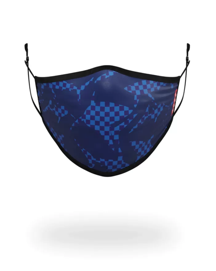 FACE MASKS*Sprayground SHARK CHECK (BLUE) FACE MASK
