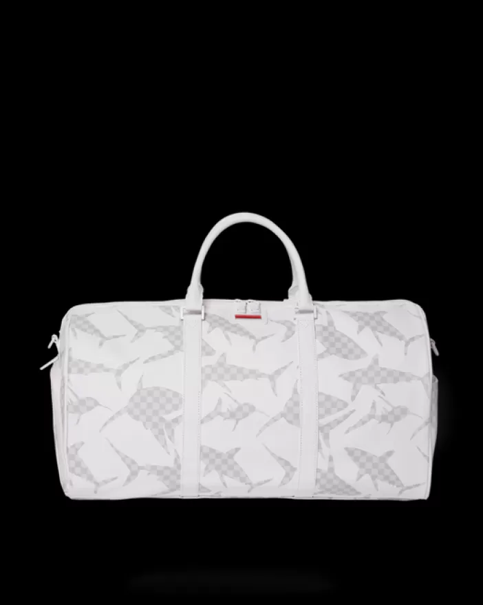 DUFFLES*Sprayground SHARK CHECK (WHITE) DUFFLE