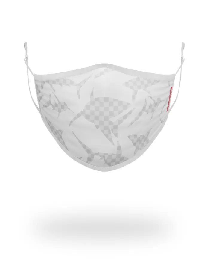 FACE MASKS*Sprayground SHARK CHECK (WHITE) FACE MASK