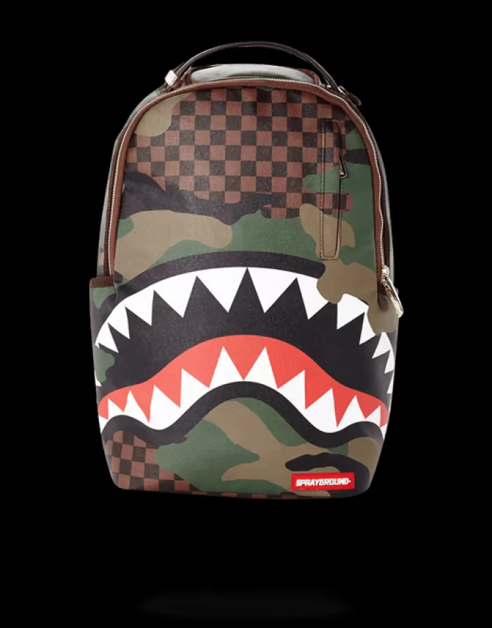 BACKPACKS*Sprayground SHARKS IN PARIS (CAMO EDITION)