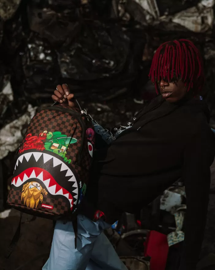 BACKPACKS*Sprayground SHARKS IN PARIS CHARACTERS SNEAKIN BACKPACK (DLXV)