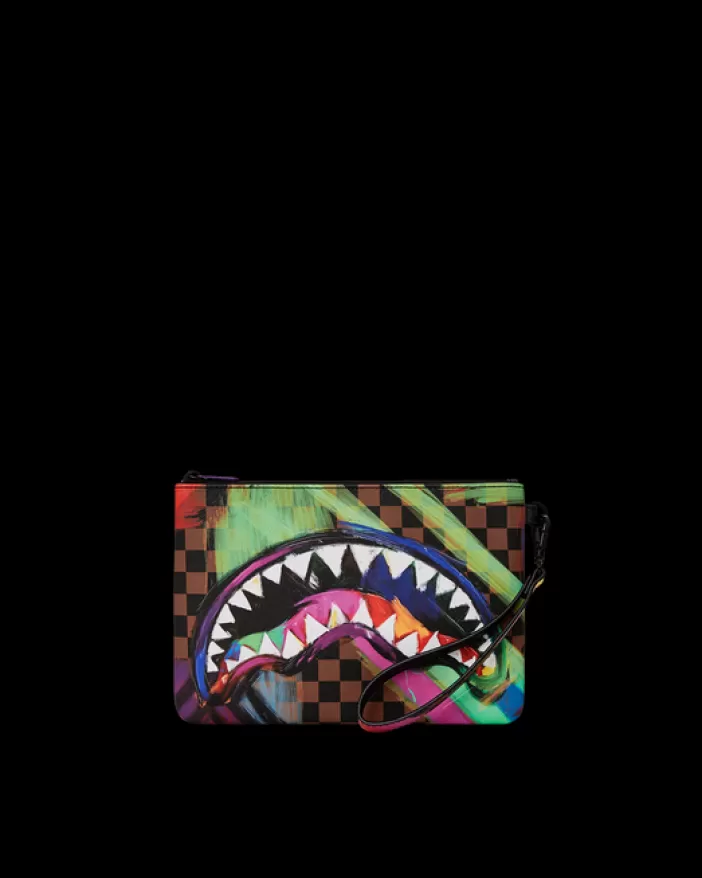 CROSSOVER CLUTCHES*Sprayground SHARKS IN PARIS CITY STREAKS CROSSOVER CLUTCH