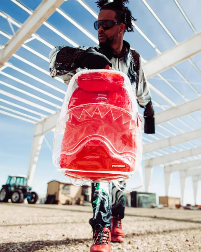 BACKPACKS*Sprayground SHARKS IN PARIS CLARITY BACKPACK