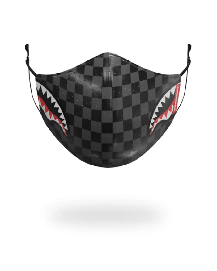 FACE MASKS*Sprayground SHARKS IN PARIS (GRAY) VEGAN LEATHER FACE MASK