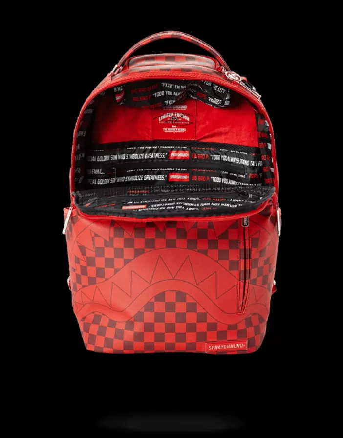 BACKPACKS*Sprayground SHARKS IN PARIS (RED CHECKERED EDITION)