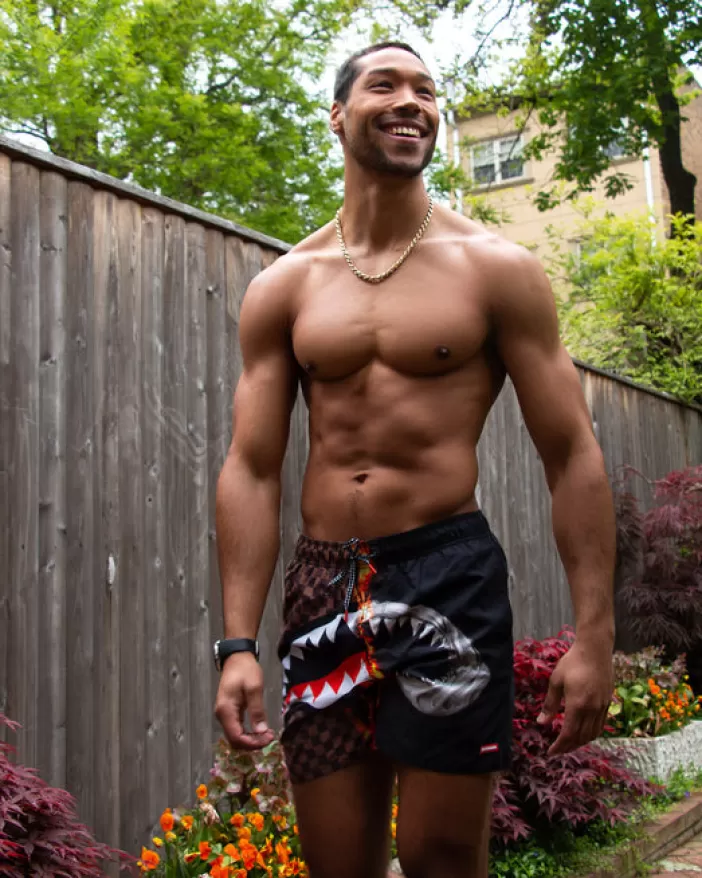 SWIMWEAR*Sprayground SHARKS IN PARIS UNSTOPPABLE SWIM TRUNKS