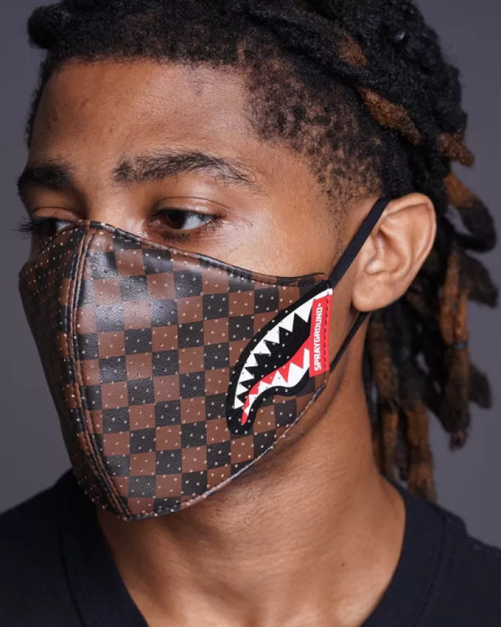 FACE MASKS*Sprayground SHARKS IN PARIS VEGAN LEATHER FACE MASK