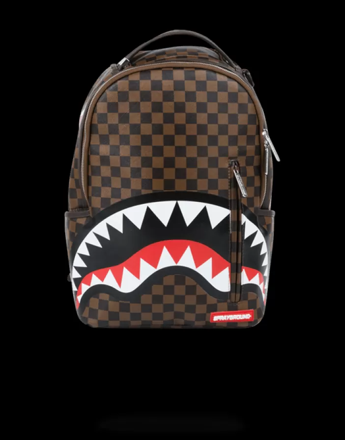 BACKPACKS*Sprayground SLEEK SHARKS IN PARIS (BROWN)