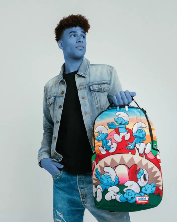 BACKPACKS*Sprayground SMURFS MUSHROOM CHILL BACKPACK