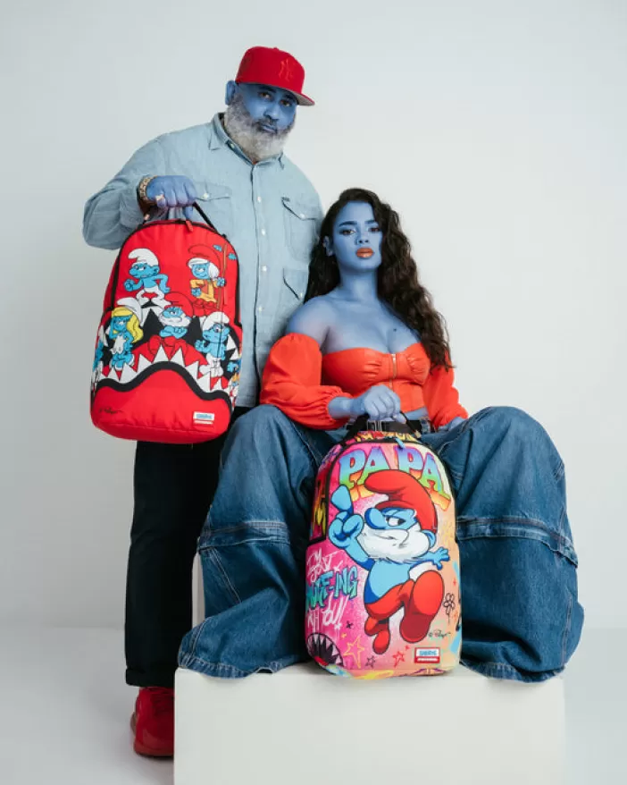 BACKPACKS*Sprayground SMURFS SHARK BOUNCE BACKPACK