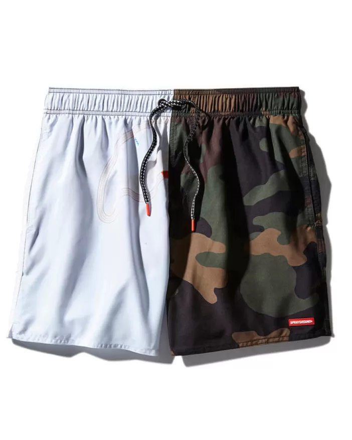 SWIMWEAR*Sprayground SPLIT BITE CAMO SHOTO SWIM TRUNKS