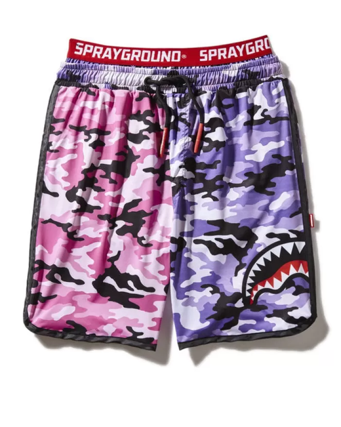 SWIMWEAR*Sprayground SPLIT CAMO CORTO SWIM TRUNKS