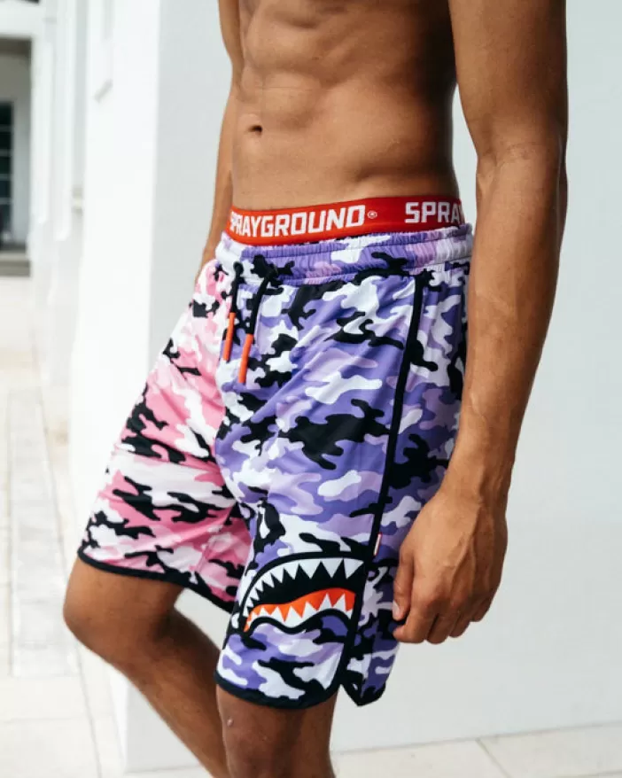 SWIMWEAR*Sprayground SPLIT CAMO CORTO SWIM TRUNKS