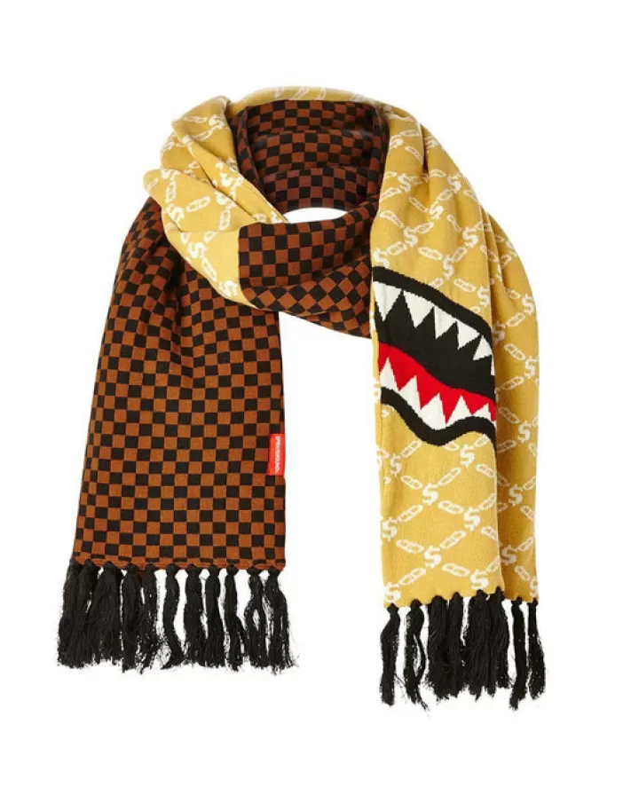 SKI MASKS*Sprayground SPLIT CHECKERED SHARK SCARF