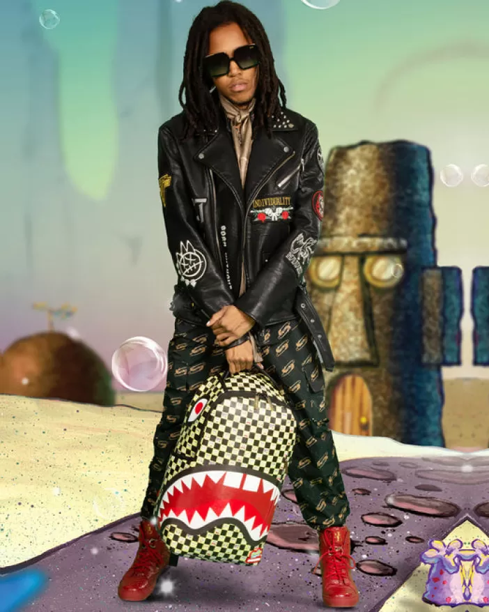 BACKPACKS*Sprayground SPONGEBOB CHECKERED BACKPACK (DLXR)