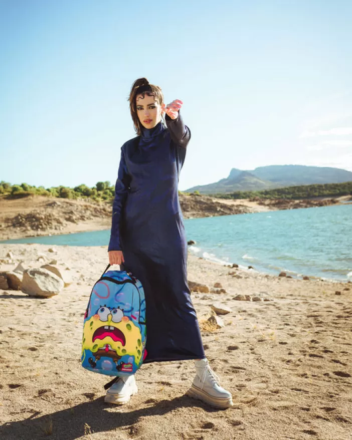 BACKPACKS*Sprayground SPONGEBOB SHARK SHAPE SPONGE (DLXR)