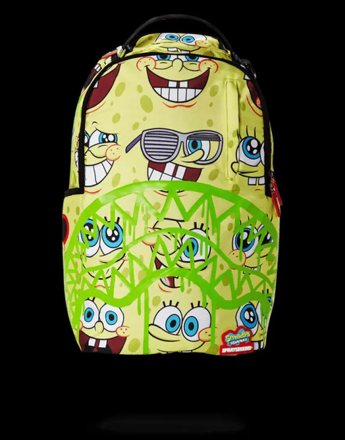 BACKPACKS*Sprayground SPONGEBOB SPRAYPAINT FACE PATTERN