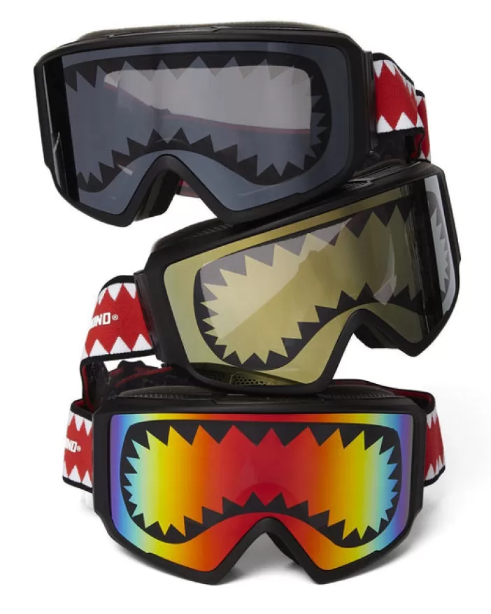 SKI GOGGLES*Sprayground SHARK GOGGLES WITH 3 INTERCHANGEABLE LENS