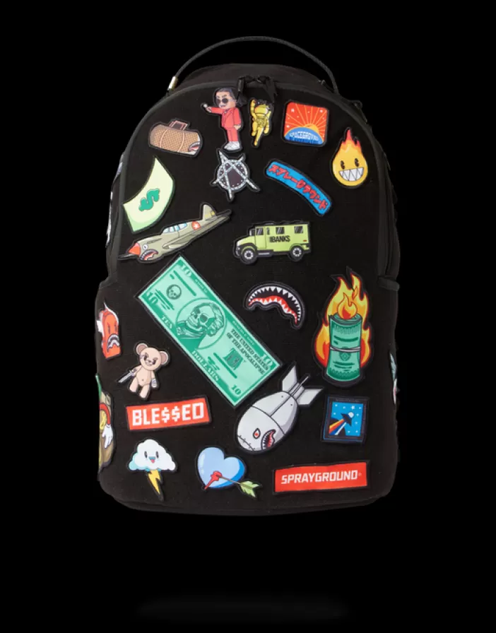 BACKPACKS*Sprayground THE 32 REMOVABLE PATCHES VELCRO BACKPACK