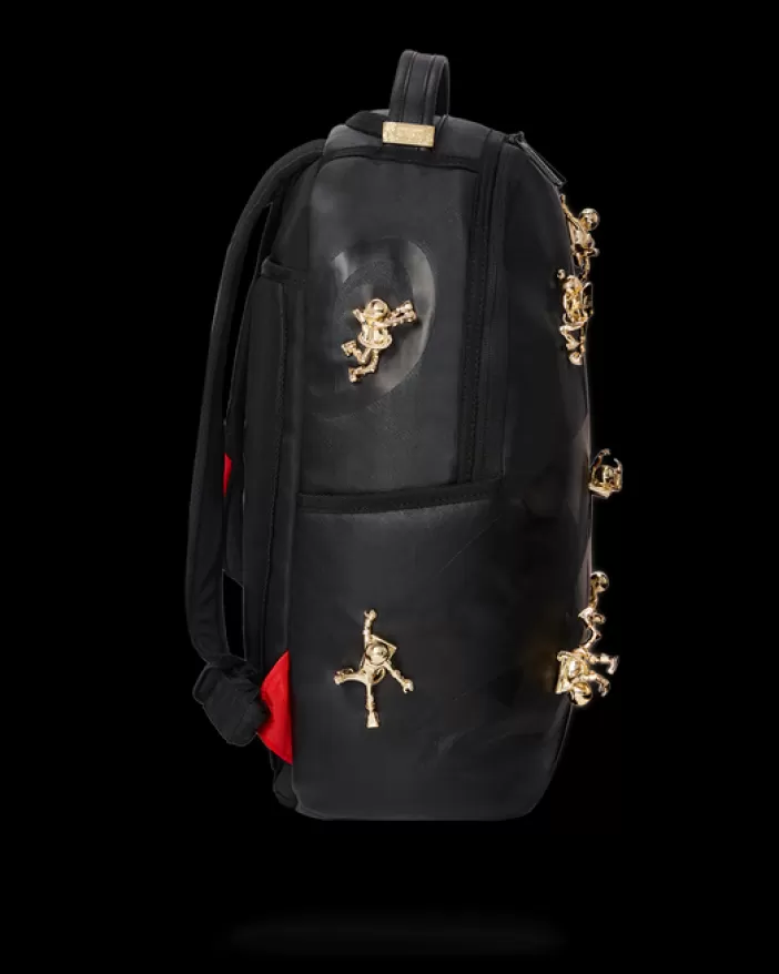 BACKPACKS*Sprayground THE LOST IN SPACE BACKPACK (10 3D GOLD METAL ASTRONAUTS)