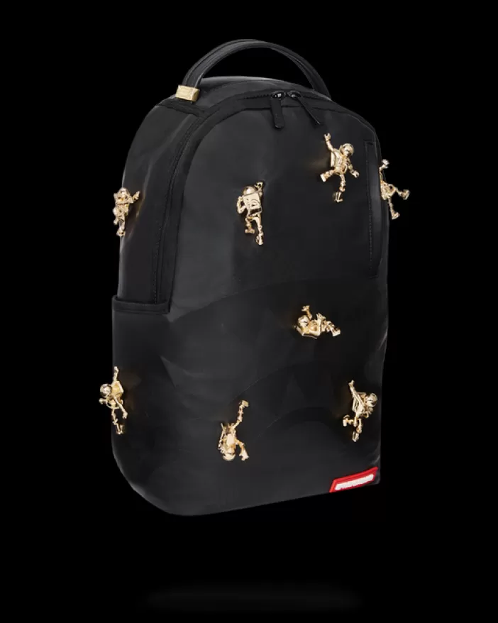 BACKPACKS*Sprayground THE LOST IN SPACE BACKPACK (10 3D GOLD METAL ASTRONAUTS)