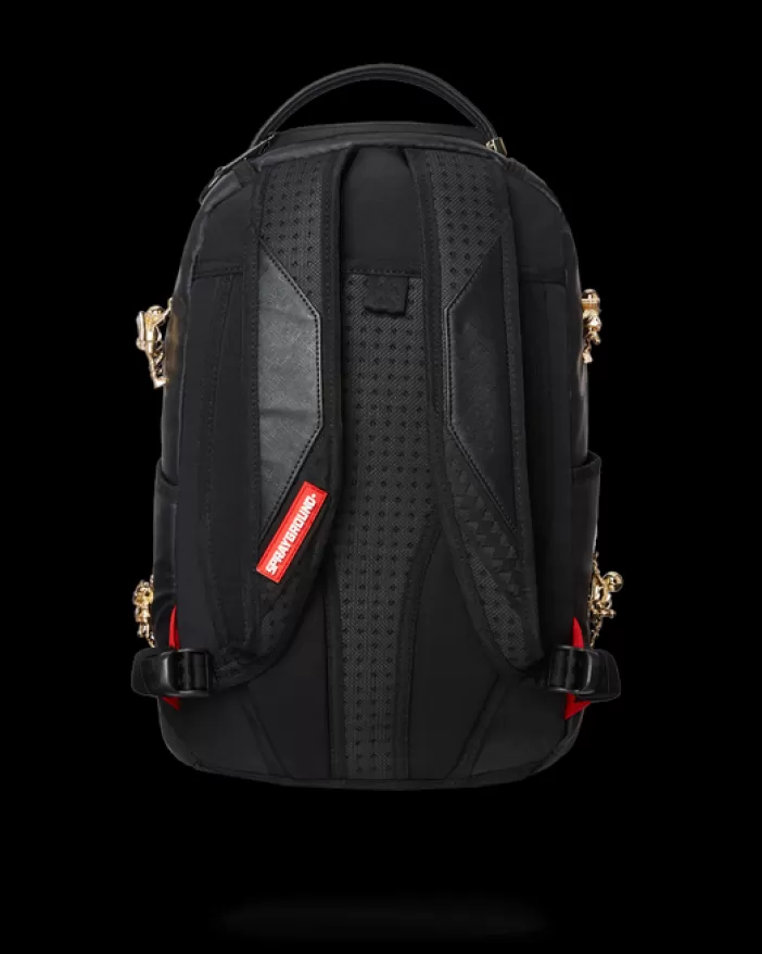 BACKPACKS*Sprayground THE LOST IN SPACE BACKPACK (10 3D GOLD METAL ASTRONAUTS)