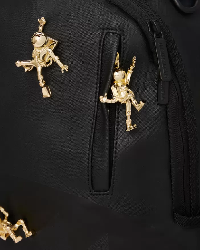 BACKPACKS*Sprayground THE LOST IN SPACE BACKPACK (10 3D GOLD METAL ASTRONAUTS)