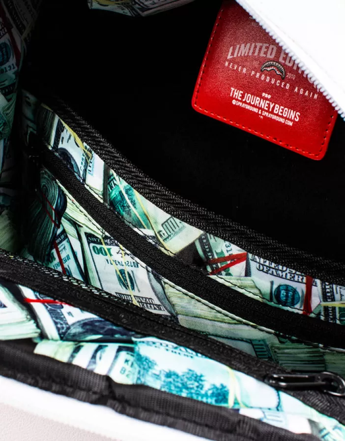 BACKPACKS*Sprayground THE DIY WHITE BACKPACK (VEGAN LEATHER u0026 INNER MONEY LINING) u0026 MARKERS INCLUDED
