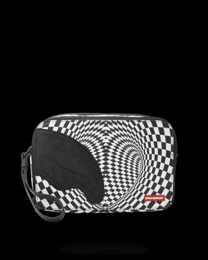 TOILETRIES AKA MONEY BAGS*Sprayground TRIPPY CHECK TOILETRY AKA MONEY BAG
