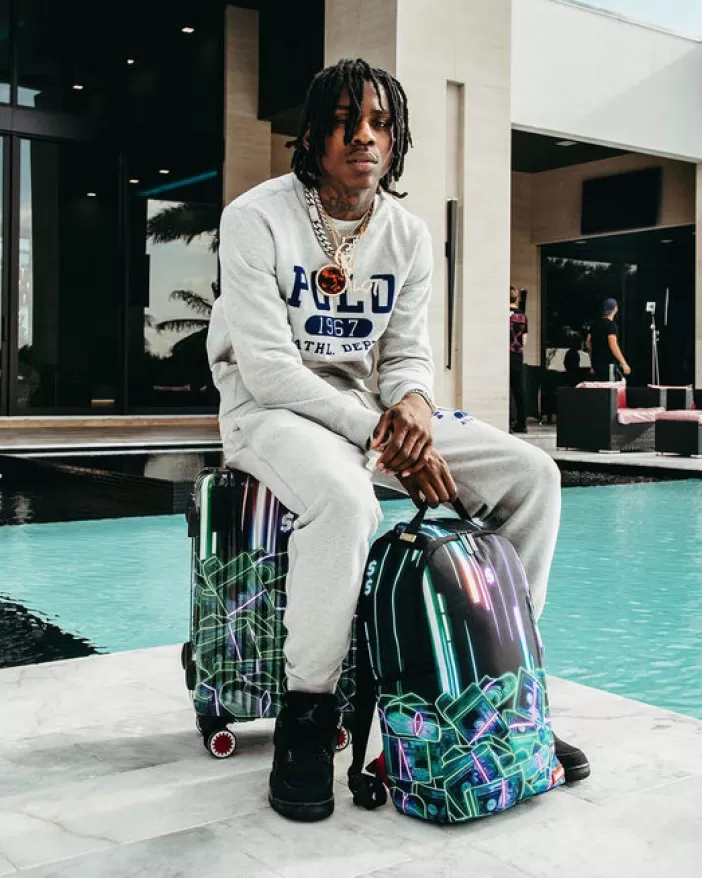 CARRY-ON LUGGAGE*Sprayground u6697u53f7u901au8ca8u30b9u30bfu30c3u30af (CRYPTO STACKS) LUGGAGE
