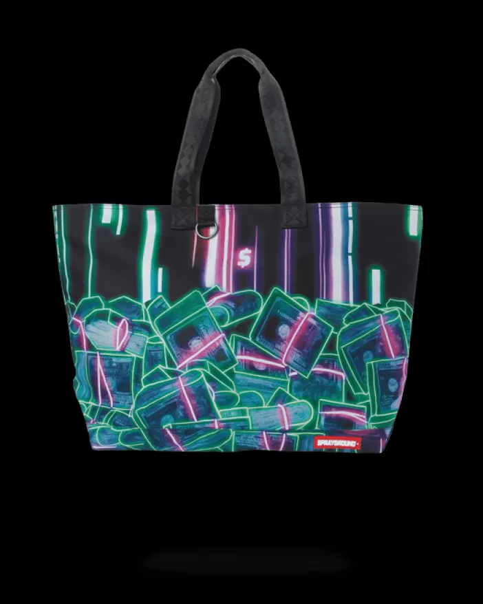 BEACH & GYM TOTES*Sprayground u6697u53f7u901au8ca8u30b9u30bfu30c3u30af (CRYPTO STACKS) TOTE